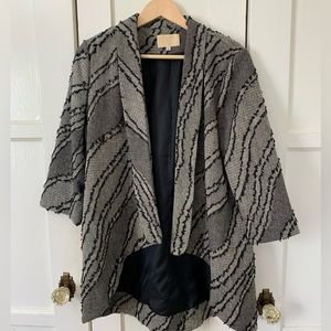 Alberto Makali Grey & Black Jacket Cardigan Size Large